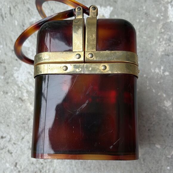 Vintage 1970s faux tortoiseshell bag - Picture 7 of 11